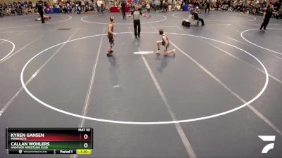 108 lbs Quarterfinal - Kyren Gansen, Minnesota vs Callan Wohlers, Andover Wrestling Club