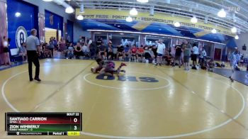 120 lbs Round 6 (8 Team) - Zion Wimberly, Funky Monkey vs SANTIAGO CARRION, NFWA