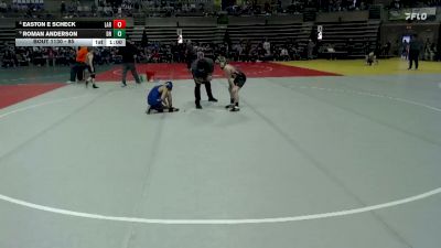 85 lbs Champ. Round 1 - Roman Anderson, Deer River vs Easton E Scheck, LARP