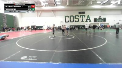 138 lbs Quarterfinal - Kenji Ineno, Santa Monica vs Kamrin Daugherty, Yucaipa