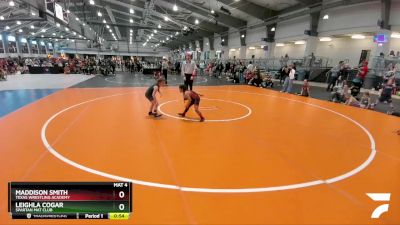 72 lbs Round 4 - Maddison Smith, Texas Wrestling Academy vs Leighla Cogar, Spartan Mat Club