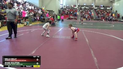 50 lbs Cons. Round 2 - Willa Kelly, Patriots Wrestling Club-Dothan vs River Ralston, Ranburne Youth Wrestling