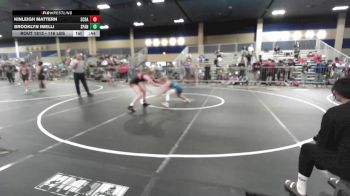116 lbs Consi Of 8 #1 - Kinleigh Mattern, Scrap Yard Garage vs Brooklyn Imelli, Spanish Springs WC