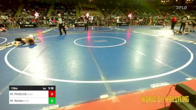 73 lbs Round Of 32 - Maddox Philbrick, Elkhorn Wrestling vs Miles Noska, Hammerin Hawks