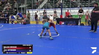 70 lbs Cons. Round 2 - Killian Ormond, NC vs Mac Heysinger, IA