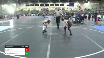 58 lbs Semifinal - Asher Jex, Junior Comet Wrestling vs Gage Southwick, Cowan Wrestling Academy