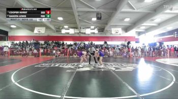 Boys 122 lbs Champ. Round 1 - Cooper Hurst, Shasta Boys vs DAKOTA LEWIS, Portola Boys