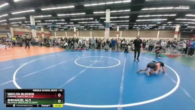 75 lbs Round 1 - Waylon Bledsoe, Cardinal Wrestling Club vs Emmanuel Alo, Nolfpack Wrestling Academy