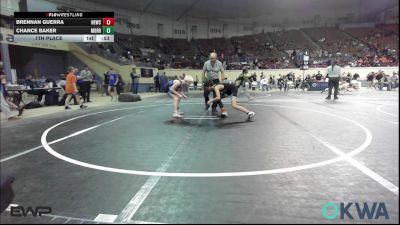 86 lbs 7th Place - Brennan Guerra, Newcastle Youth Wrestling vs Chance Baker, Morris Wrestling Association