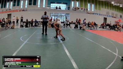 110 lbs Round 3 (6 Team) - Leonardo Ortiz, BHWC Dirt Divers vs Clifford Green, Riverdale WC