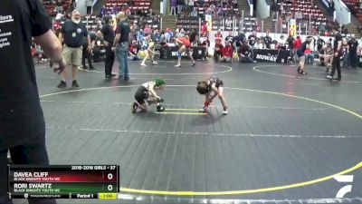 37 lbs 3rd Place Match - Davea Cliff, Black Knights Youth WC vs Rori Swartz, Black Knights Youth WC