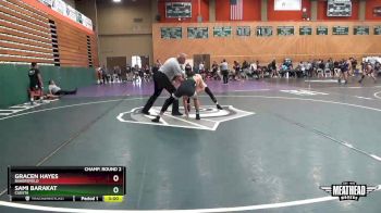 165 lbs Champ. Round 2 - Gracen Hayes, Bakersfield vs Sami Barakat, Cuesta
