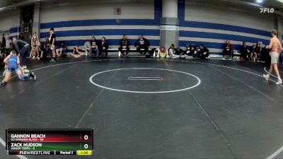 140 lbs Round 6 (8 Team) - Gannon Beach, U2 Uprising Black vs Zack Hudson, Junior Terps