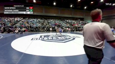 120 lbs Cons. Round 1 - Gavin Ispisua, Reno vs Nathaniel Chung, Menlo-Atherton