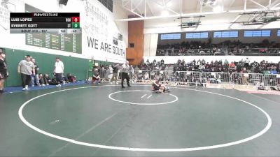 157 lbs Cons. Round 2 - Luis Lopez, Highland vs Everett Gott, South Torrance