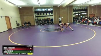 110lbs Champ. Round 2 - Jovi Johnson, Sprague (Girls) vs Lilly Snead, Kalama (Girls)