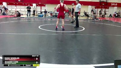 165 lbs Cons. Round 2 - Hugh Wheeler, Simon Fraser (B.C.) vs Shaiden Carr, Southern Oregon