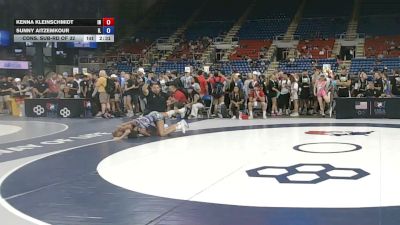 110 lbs Cons. Sub-rd Of 32 - Kenna Kleinschmidt, Indiana vs Sunny Aitzemkour, Illinois