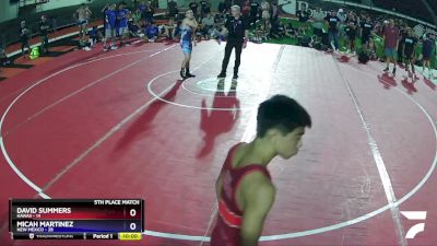 106 lbs Placement (16 Team) - Koen Hotema, Hawaii vs Gunner Samora, New Mexico