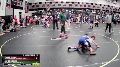 70 lbs Semifinal - Tyjae Ehlke, Mighty Warriors Wrestling Acad vs Jamie Bigler, Legacy Elite Wrestling Club