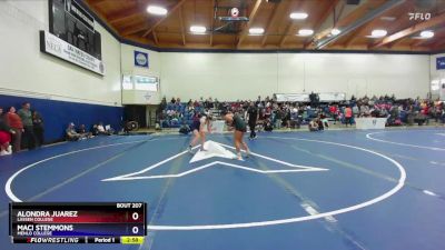 138 lbs Cons. Semi - Alondra Juarez, Lassen College vs Maci Stemmons, Menlo College