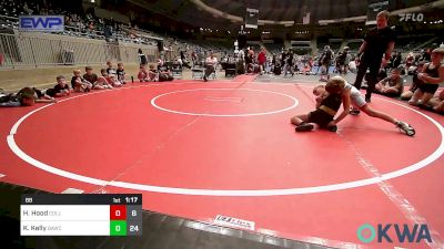 68 lbs Semifinal - Hudson Hood, Collinsville Cardinal Youth Wrestling vs Kaleb Kelly, Broken Arrow Wrestling Club