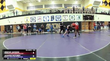165 lbs Cons. Semi - Jericho Jackson, Lawrence North Wrestling Club vs Jackson McCurdy, Roncalli Wrestling Foundation