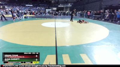 86 lbs 3rd Place Match - Ariana Tovar, Victory Wrestling-Central WA vs Quinn Barnett, NWWC