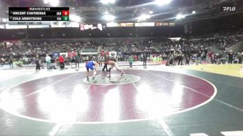 126 lbs Cons. Round 4 - Cole Armstrong, Coeur D Alene vs Vincent Contreras, Nampa