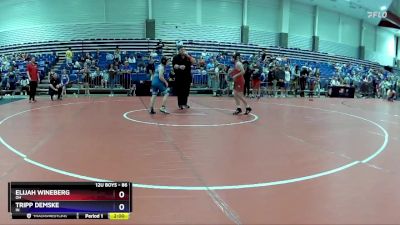 86 lbs Cons. Round 3 - Elijah Wineberg, OH vs Tripp Demske, IN