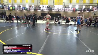 144 lbs Cons. Round 3 - Brody McGrath, Indee Mat Club vs Benjamin Gallagher, Moen Wrestling Academy