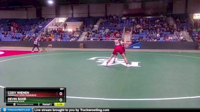 157 lbs Quarterfinal - Cody Wienen, Minnesota State Moorhead vs Devin Bahr, Northern State