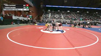 2A-165 lbs Cons. Round 3 - Keen Coffman, Niobrara County vs Baron Grubbs, Lingle-Ft. Laramie/Southeast