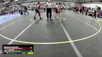 170 lbs Round 2 - Lucy Bowen, Pirate Powerhouse Wrestling Academy-AA vs Wesson Rothove, Lawson Youth Wrestling Club-AA