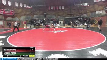 174 lbs 1st Place Match - Nathan Cruz, Mt. San Antonio College vs Jazziel Perez, Moorpark College