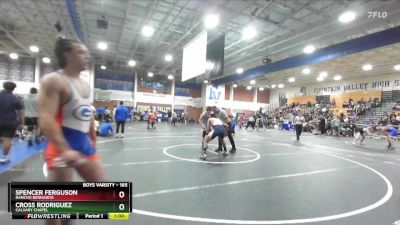 165 lbs Cons. Round 7 - Cross Rodriguez, Calvary Chapel vs Spencer Ferguson, Rancho Bernardo