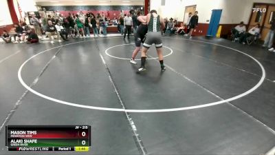 215 lbs Quarterfinal - Mason Tims, Mountain View vs Alaki Shafe, Green River