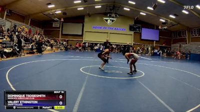 131 lbs Champ. Round 1 - Valery Ethington, Snow College vs Dominique TsosieSmith, Wildcats Wrestling Club