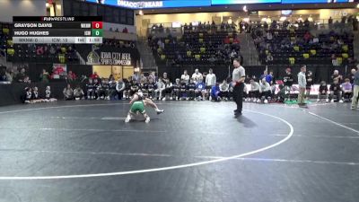 120 lbs Quarterfinal - Grayson Davis, Waukee Northwest vs Hugo Hughes, Iowa City, West