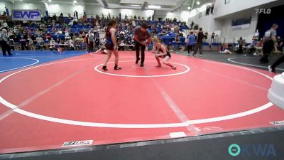 98 lbs Consolation - Destiny Clarke, Sallisaw Takedown Club vs Mya Waite, Tulsa Blue T Panthers