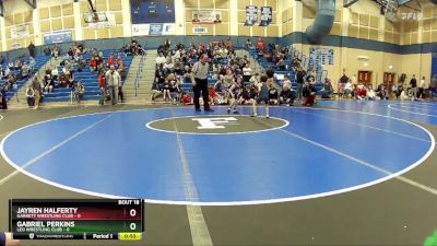 43 lbs Placement Matches (8 Team) - Jayren Halferty, Garrett Wrestling Club vs Gabriel Perkins, Leo Wrestling Club