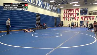 JV-23 lbs Round 1 - Greyson Matrise, Clear Creek-Amana vs Andrew Errington, Mount Vernon