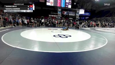 110 lbs Cons. Sub-semis - Mariah Mills, FL vs Nakayla Dawson, MI