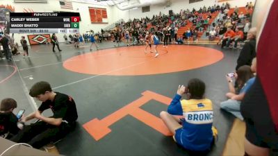 86-93 lbs 3rd Place Match - Maddi Shatto, Sheridan Junior High School vs Carley Weber, Worland Middle School