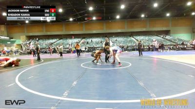 195 lbs 2nd Place - Jackson Naven, Elite Force Wrestling Club vs Sheadon Kanoa, Kahuku Wrestling Club