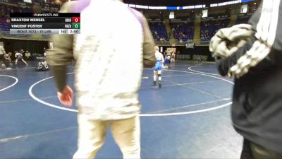 70 lbs Round Of 32 - Braxton Wensel, Union vs Vincent Foster, Nazareth