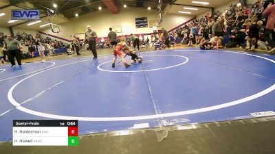 43 lbs Quarterfinal - Hudson Holderman, Keystone Wrestling Club vs Harley Howell, Henryetta Knights Wrestling Club