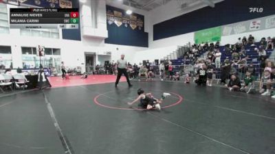 40 lbs Round 2 - Annalise Nieves, Unattached vs Milania Carini, 951 Wrestling Club