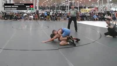 102 lbs Quarterfinal - Michael Nicosia, Mat Assassins Red - HSC vs Jaxson Weber, Team Shutt Garnett Trained - HSC