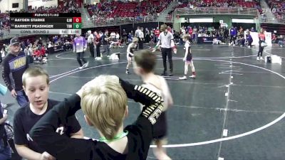65 lbs Cons. Round 2 - Barrett Peasinger, The Best Wrestler vs Rayden Starke, Gordon/Rushville Jr. Wrestling